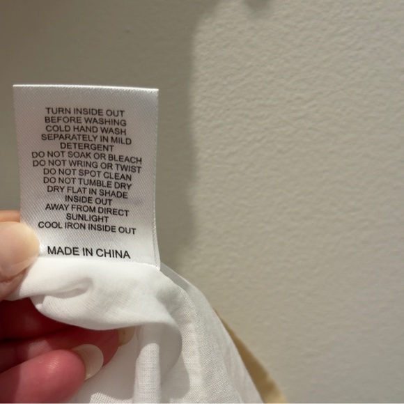 NWT- Sabo Skirt Zola Dress Cream and Orange Puff Sleeve Mini Dress Size Small - Picture 6 of 13